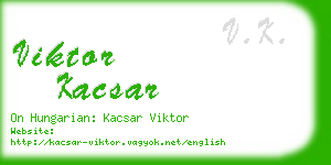 viktor kacsar business card